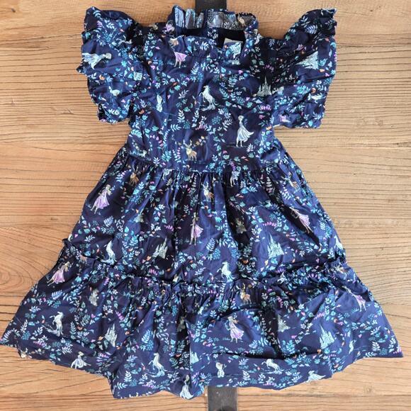 Janie and Jack Disney Frozen Toile Dress and matching tights sz 3 - Picture 2 of 8